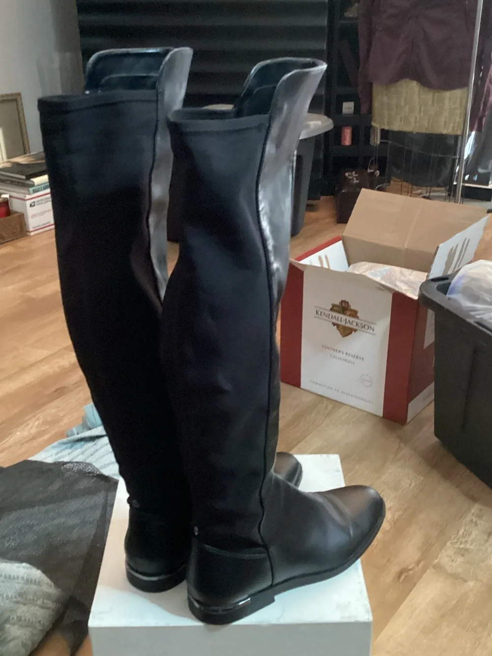 Nine West Over Knee Tall Boots - Black - Size 10 - Like New!